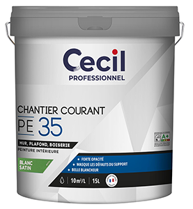 Peinture chantier courant PE35 Blanc Satin 15L